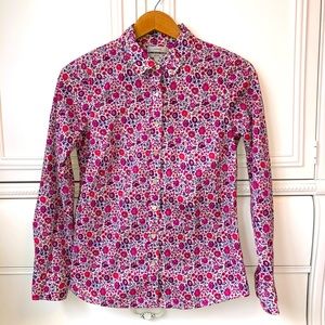 J.Crew Perfect Shirt Floral Print Blouse